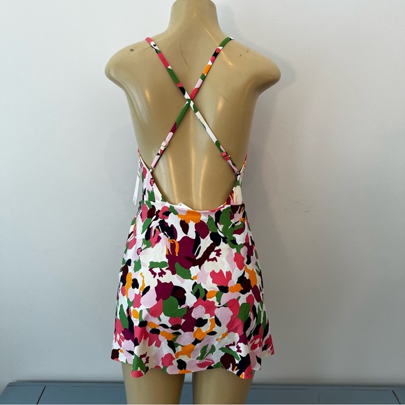 New Anne Cole One Piece Skirted Swimsuit Sz 12 Skirt Floral Maillot NWT - Picture 9 of 11